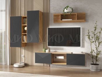 Стенка Флэш крафт/графит (Миф) в Арамиле - aramil.mebel-e96.ru