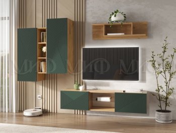 Стенка Флэш крафт/грин (Миф) в Арамиле - aramil.mebel-e96.ru