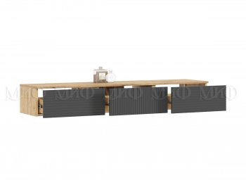 Стенка Флэш комп.2 крафт/графит (Миф) в Арамиле - aramil.mebel-e96.ru