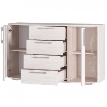 Комод Флорида ясень белый (БТС) в Арамиле - aramil.mebel-e96.ru