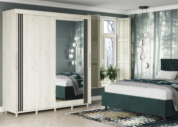 Шкаф-купе 2000 мм Форест крафт белый (Стиль) в Арамиле - aramil.mebel-e96.ru