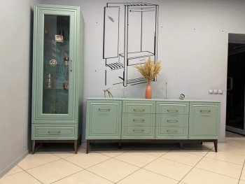 Стенка Гориция Зеленый самшит (БМ) в Арамиле - aramil.mebel-e96.ru