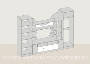 Гостиная Аллегро с 2 шкафами вариант-5 (венге/дуб белфорт) в Арамиле - aramil.mebel-e96.ru