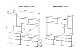 Стенка Дуся УНИ ДГ 183.1, дуб бунратти/цемент (ДСВ) в Арамиле - aramil.mebel-e96.ru