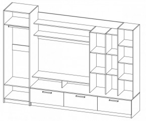 Гостиная Ева (ЯШ светлый/МДФ белый глянец) в Арамиле - aramil.mebel-e96.ru