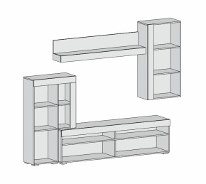 Гостиная Майами (Дуб Белый) в Арамиле - aramil.mebel-e96.ru