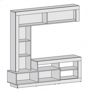 Гостиная Омаха (дуб серый/белый бриллиант) в Арамиле - aramil.mebel-e96.ru