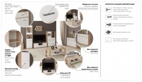 Гостиная Система Стелс (Модульная) Дуб сонома/Белый в Арамиле - aramil.mebel-e96.ru