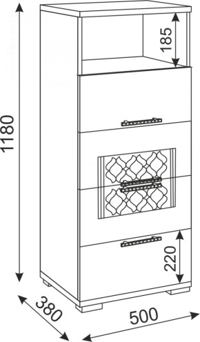 Стенка Тиффани модульная (Риннер) в Арамиле - aramil.mebel-e96.ru