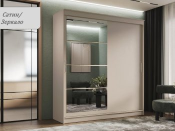 Шкаф-купе 2000 мм Гранд-1 ЛДСП/Зеркало, Сатин (Эра) в Арамиле - aramil.mebel-e96.ru