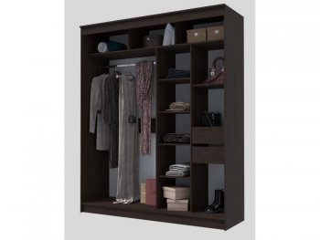 Шкаф-купе 2000 мм Гранд-1 зеркало/зеркало, венге (Эра) в Арамиле - aramil.mebel-e96.ru