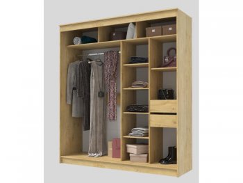 Шкаф-купе 2000 мм Гранд-1 ЛДСП, дуб вотан (Эра) в Арамиле - aramil.mebel-e96.ru