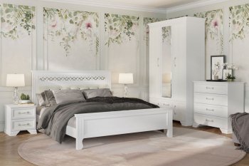 Спальный гарнитур Грация (лак) Белый (модульный) (БМ) в Арамиле - aramil.mebel-e96.ru
