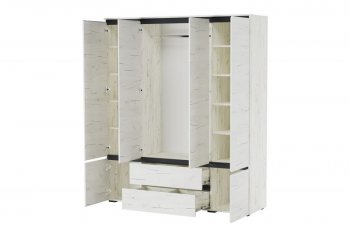 Шкаф 1800 мм 6С2Я 6дв, 2ящ. Гретта крафт белый (Памир) в Арамиле - aramil.mebel-e96.ru