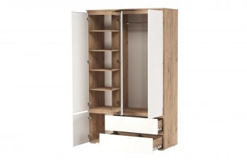 Шкаф 1300 мм 4С2Я с 1 зерк. Гретта крафт золотой (Памир) в Арамиле - aramil.mebel-e96.ru