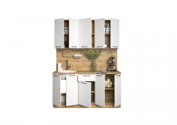 КУхонный гарнитур Хелмер 1600 мм (Сурская) в Арамиле - aramil.mebel-e96.ru