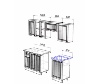 Кухонный гарнитур Хозяюшка 2100 Трюфель (Эра) в Арамиле - aramil.mebel-e96.ru