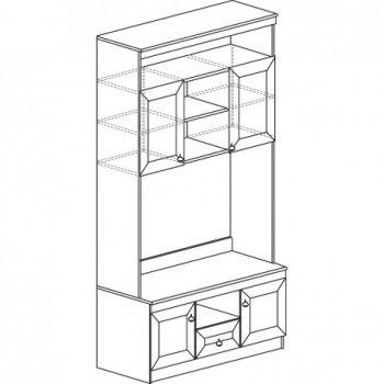 Шкаф многоцелевой Инна 610 денвер светлый (Яна) в Арамиле - aramil.mebel-e96.ru