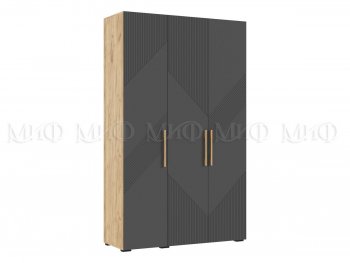 Шкаф 1350 мм Ирис с антресолью, крафт/графит (Миф) в Арамиле - aramil.mebel-e96.ru