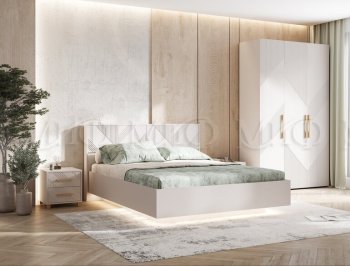 Кровать парящая с ПМ Ирис кашемир (Миф) в Арамиле - aramil.mebel-e96.ru