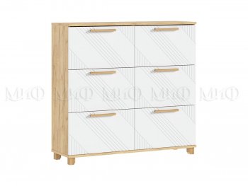 Обувница Ирис крафт/белый (Миф) в Арамиле - aramil.mebel-e96.ru