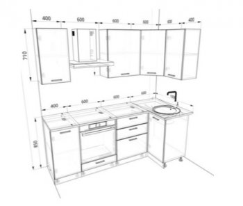 Угловой кухонный гарнитур Изумруд 2200*1000 мм в Арамиле - aramil.mebel-e96.ru