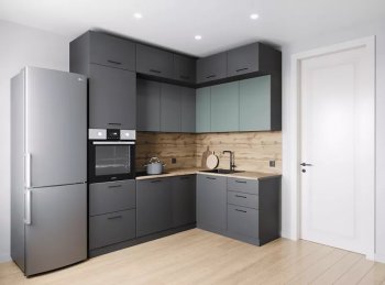 Кухонный гарнитур угловой Изумруд 2200*1700 мм (Санвут) в Арамиле - aramil.mebel-e96.ru