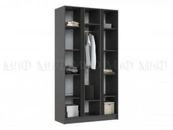 Шкаф 1200 мм 3-х ств. Келвин графит  (Миф) в Арамиле - aramil.mebel-e96.ru