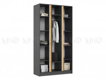 Шкаф 1200 мм 3-х ств. Келвин графит  (Миф) в Арамиле - aramil.mebel-e96.ru