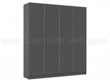 Шкаф 2000 мм 4-х ств. Келвин графит  (Миф) в Арамиле - aramil.mebel-e96.ru