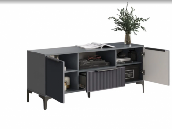 Тумба ТВ на 1350 Кимберли графит (Handis) в Арамиле - aramil.mebel-e96.ru