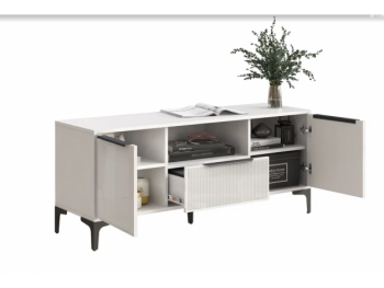 Тумба ТВ на 1350 Кимберли белый (Handis) в Арамиле - aramil.mebel-e96.ru