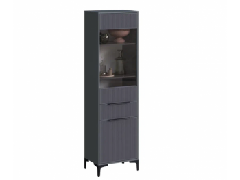 Пенал 550 мм со стеклом Кимберли графит (Handis) в Арамиле - aramil.mebel-e96.ru