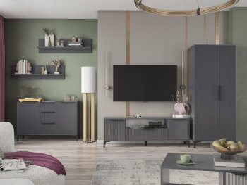 Стенка Кимберли графит, модульная (Handis) в Арамиле - aramil.mebel-e96.ru