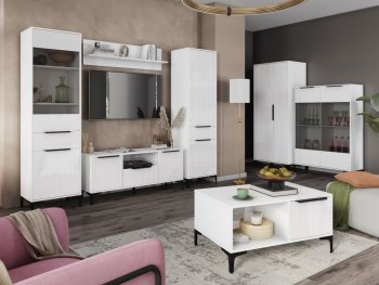 Стенка Кимберли белый, модульная (Handis) в Арамиле - aramil.mebel-e96.ru