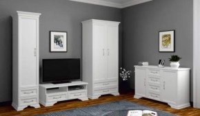 Комод 4ящ.+2дв. ГРАЦИЯ (лак) Белый (БМ) в Арамиле - aramil.mebel-e96.ru