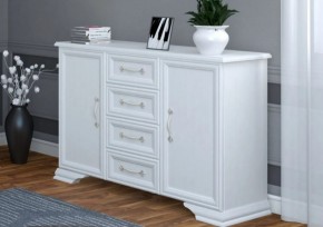 Комод 4ящ.+2дв. ГРАЦИЯ (лак) Белый (БМ) в Арамиле - aramil.mebel-e96.ru