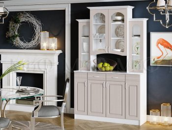 Буфет Констанция 4-х створчатый Мускат (Миф) в Арамиле - aramil.mebel-e96.ru