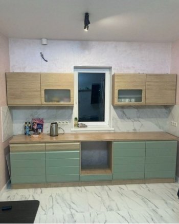 Кухонный гарнитур 3000 мм Кремона фисташка (Росток) в Арамиле - aramil.mebel-e96.ru