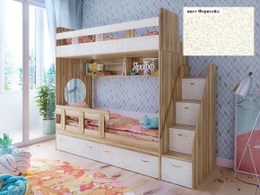 Кровать 2-х ярусная Юниор 1 без бортика (800*1900) в Арамиле - aramil.mebel-e96.ru