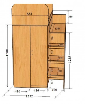 Кровать-чердак Аракс в Арамиле - aramil.mebel-e96.ru