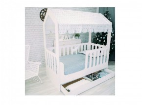 Кровать-домик детская с ящиком 800*1600 (Белый) в Арамиле - aramil.mebel-e96.ru