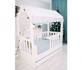 Кровать-домик детская с ящиком 800*1600 (Белый) в Арамиле - aramil.mebel-e96.ru