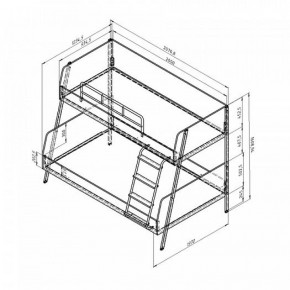 Кровать двухъярусная Дельта Лофт-20.02.04 Белый в Арамиле - aramil.mebel-e96.ru