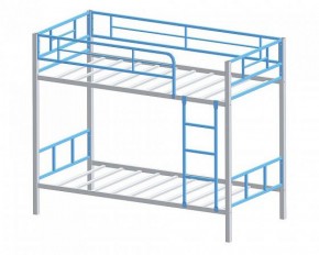 Кровать двухъярусная Севилья-2.01 комбо Серый/Голубой в Арамиле - aramil.mebel-e96.ru