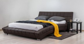 Кровать двуспальная Оливия 1600 (темно-коричневый) (НиК) в Арамиле - aramil.mebel-e96.ru