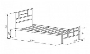 Кровать металлическая Кадис Белый в Арамиле - aramil.mebel-e96.ru