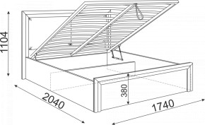 Кровать с ПМ и мягкой частью Глэдис (модуль 32) 1600 в Арамиле - aramil.mebel-e96.ru