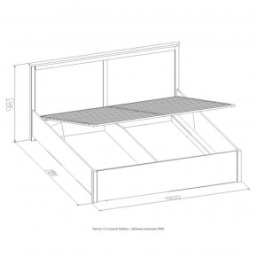 Кровать Шерлок с ПМ 1400 ясень анкор светлый 1600*2000 в Арамиле - aramil.mebel-e96.ru