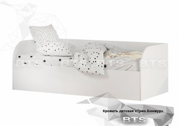 Кровать детская с подъемным механизмом Трио КРП-01 Белый (БТС) в Арамиле - aramil.mebel-e96.ru